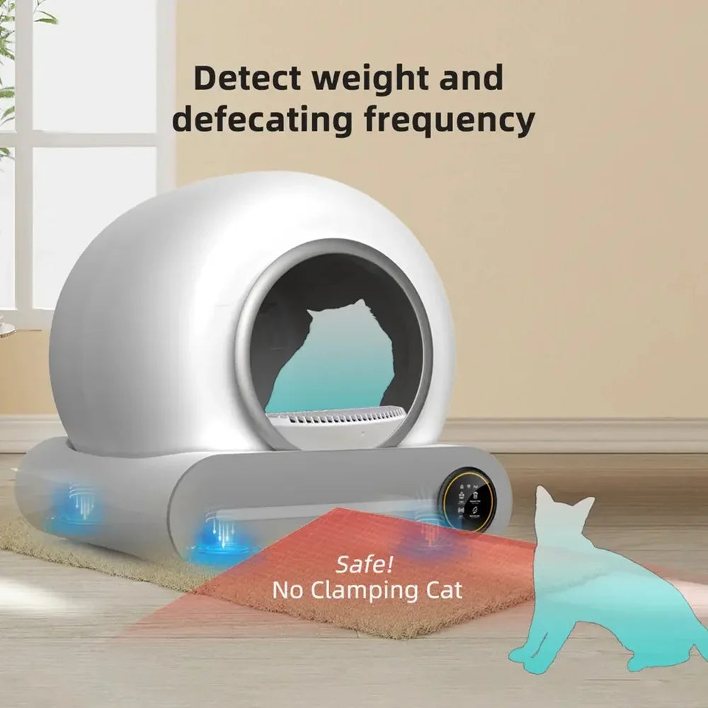 Automatic Smart Cat Litter Box – 65L Self-Cleaning