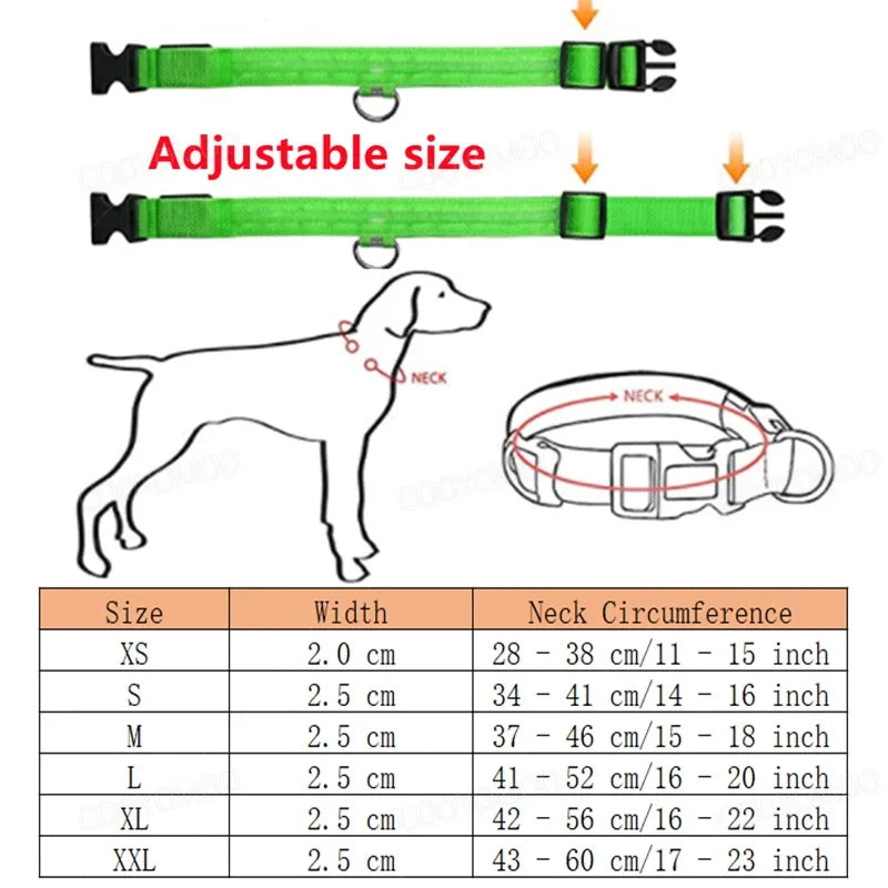 3-Mode LED Pet Collar