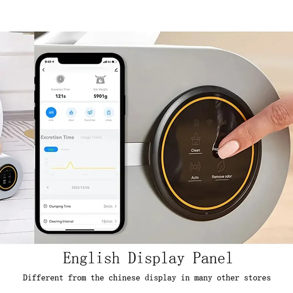 Automatic Smart Cat Litter Box – 65L Self-Cleaning